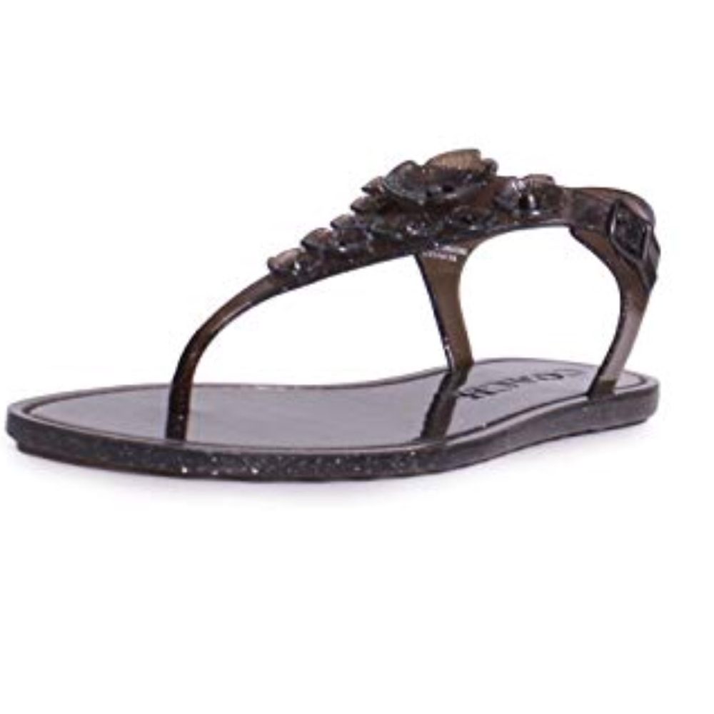 Coach tea rose multi jelly sandals size 7